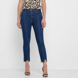 EVIDNT Raw Edge Cropped Jeans